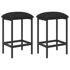 vidaXL Barstol 2 stk. Svart 40 x 32 x 64 cm Konstruert tre
