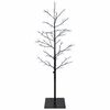 vidaXL Mikro bj&oslash;rkejuletre Svart 120 cm St&aring;l 279 LED-lys