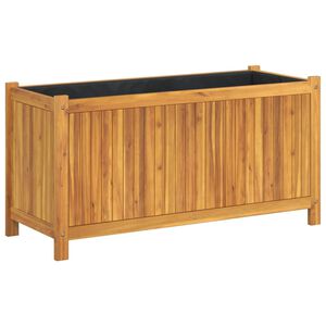 vidaXL Plantekasse med foring 99,5x38x50 cm helte akasie