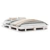 vidaXL Sengeramme uten madrass hvit 140x190 cm heltre furu