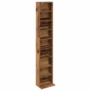 vidaXL CD skap Gammelt tre 33 x 23,5 x 175 cm Konstruert tre