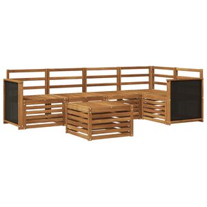 vidaXL Seksjonssofa Sett 5 pcs Naturlig Solid akasietre