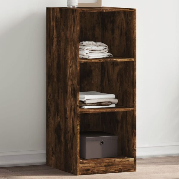 vidaXL Garderobe røkt eik 48x41x102 cm konstruert tre