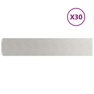 vidaXL Plenkanter 30 stk 20x103 cm rustfritt st&aring;l