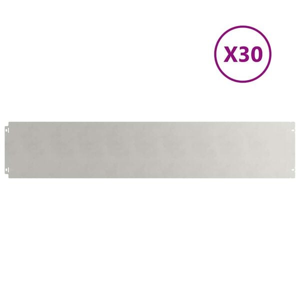 vidaXL Plenkanter 30 stk 20x103 cm rustfritt st&aring;l