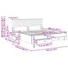 vidaXL Sengestamme med hodegjerde R&oslash;kt eik 180 x 200 cm Konstruert tre