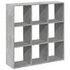 vidaXL Romdeler bokhylle betonggr&aring; 102x29x103,5 cm konstruert tre