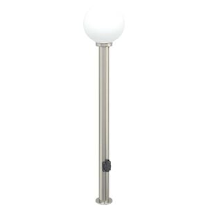 vidaXL Pullertlampe med stikkontakt 120 cm rustfritt st&aring;l IP44
