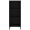 vidaXL Highboard svart 34,5x34x180 cm konstruert tre