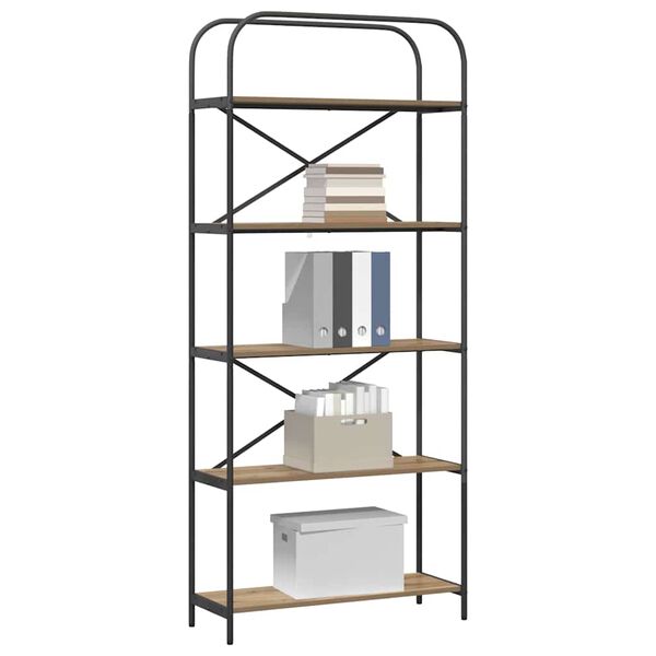 vidaXL Bokhylle Artisan Eik 80 x 30 x 183 cm Konstruert tre