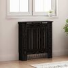 vidaXL Radiator Deksel Svart Eik 78 x 19 x 81,5 cm Konstruert tre