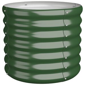 vidaXL Plantekasse galvanisert st&aring;l 40x40x36 cm gr&oslash;nn
