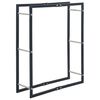 vidaXL Vedstativ svart 80x25x100 cm st&aring;l