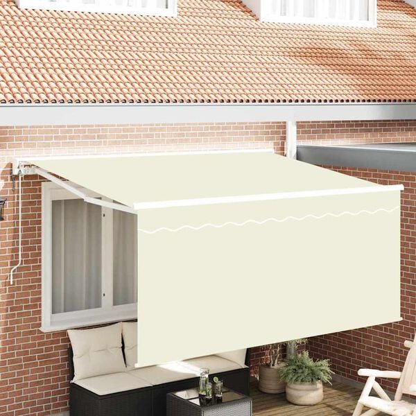 vidaXL Innvendbar Markise Krem 300 x 200 cm Polyester og aluminium