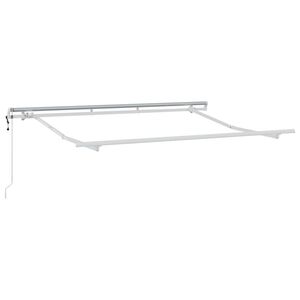 vidaXL Markiseramme Hvit 3 x 2 m Metall