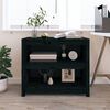 vidaXL Bokhylle svart 80x35x68 cm heltre furu