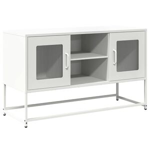 vidaXL TV-benk hvit 100,5x39x60,5 cm st&aring;l