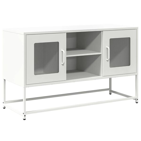 vidaXL TV-benk hvit 100,5x39x60,5 cm st&aring;l