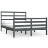 vidaXL Sengeramme gr&aring; heltre furu 150x200 cm King Size