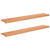 vidaXL Vinduplanker 2 stk. Lakkert 140 x 25 x 2 cm Massiv b&oslash;ketre