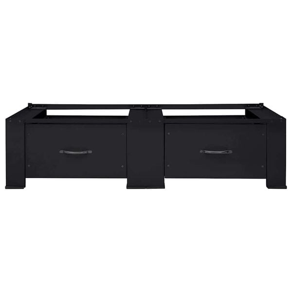 vidaXL Dobbel vaskemaskinsokkel med skuffer hvit