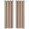 vidaXL Lystette gardiner 2 stk med metallmaljer 135x175 cm krem