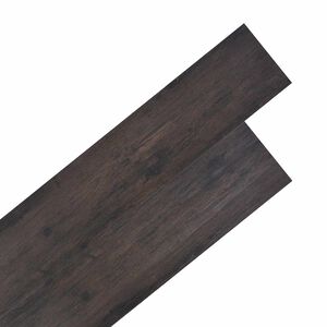 vidaXL Gulvplanker M&oslash;rk gr&aring; eik 5,26 m&sup2; 18 stk. PVC