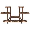 vidaXL Blomsterstativ med hjul 110x25x78 cm heltre gran