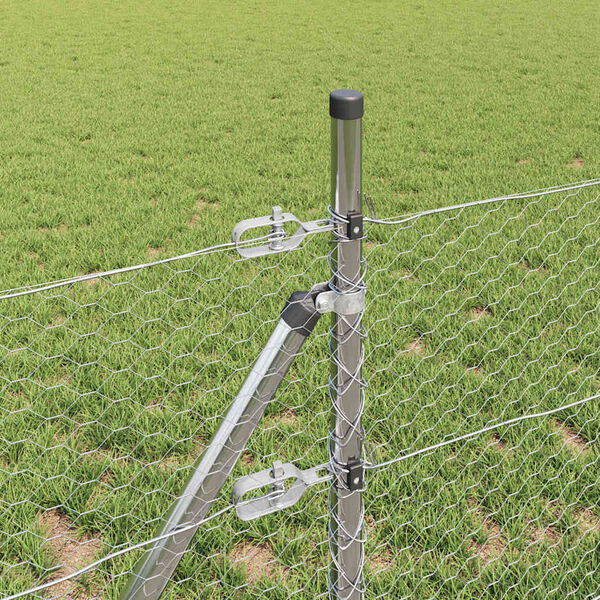 vidaXL Gjerdep&aring;le s&oslash;lv 10 x 0,4 m (25 mm mesh) St&aring;l