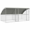 vidaXL H&oslash;nsebur 2 pcs s&oslash;lv 400 x 200 x 198,5 cm Galvanisert St&aring;l
