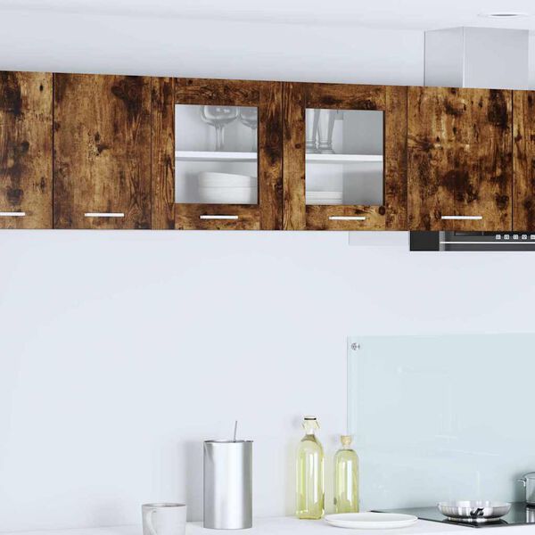 vidaXL Hengende skap R&oslash;kt eik og hvit 80 x 31 x 40 cm Konstruert tre