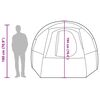 vidaXL Tunneltelt for camping 4 personer grå og oransje vanntett