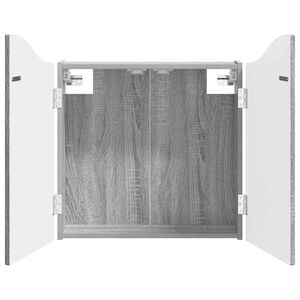 vidaXL Dartbrettskap Gr&aring; Sonoma 56 x 12 x 63 cm Konstruert tre