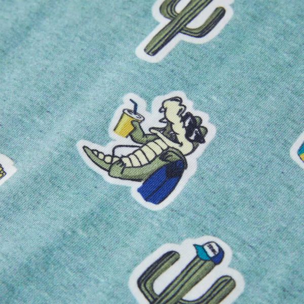 T-skjorte for barn lysegrønn melert 92