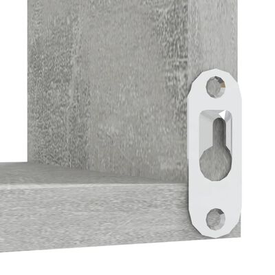 vidaXL Veggmontert hjørnehylle betonggrå 40x40x50 cm sponplate