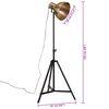 vidaXL Gulvlampe 25 W vintage messing 61x61x90/150 cm E27