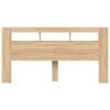 vidaXL Sengegavl sonoma eik 200x18,5x103,5 cm konstruert tre