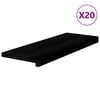 vidaXL Trappetrinn 20 stk brunsvart 70x25x2 cm heltre eik
