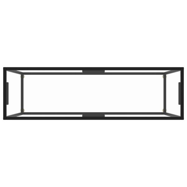 vidaXL Konsollbord gjennomsiktig 120x35x75 cm herdet glass