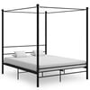 vidaXL Himmelsengeramme svart metall 160x200 cm