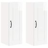 vidaXL Veggskap PORTO 2 pcs H&oslash;yglanset hvit 30 x 31 x 80 cm