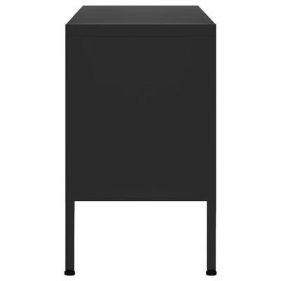 vidaXL TV-benk svart 105x35x50 cm stål
