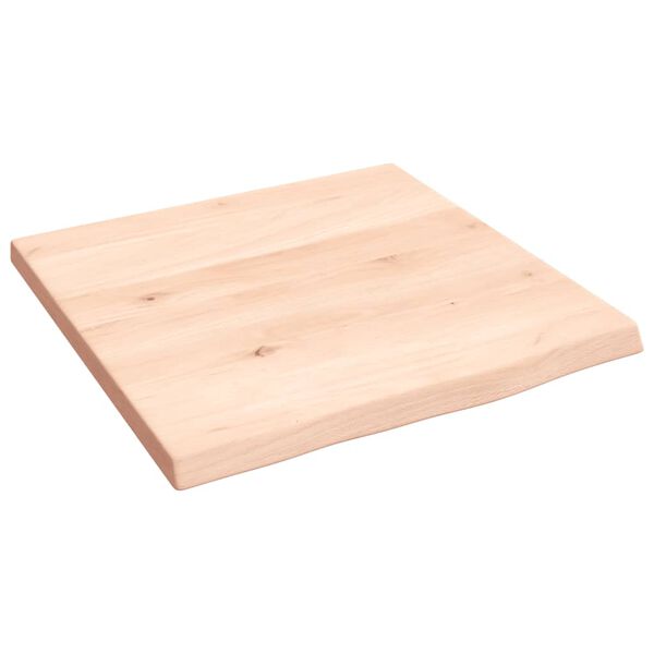vidaXL Benkeplate til bad 40x40x2 cm ubehandlet heltre