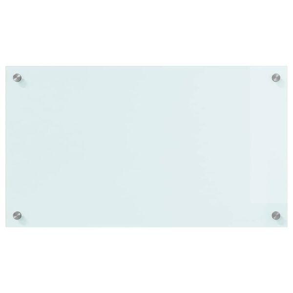 vidaXL Kjøkkenbakplate Hvit 70 x 40 cm herdet glass
