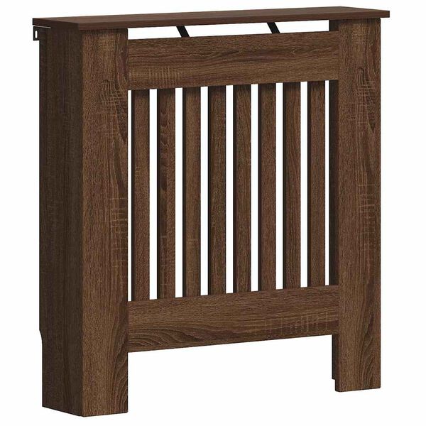 vidaXL Radiator Deksel Brun Eik 78 x 19 x 81,5 cm Konstruert tre
