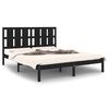 vidaXL Sengeramme svart heltre furu 160x200 cm