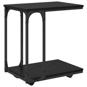 vidaXL Sidetabell Svart Eik 50 x 35 x 55.5 cm Konstruert tre