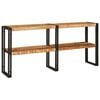 vidaXL Konsollbord med hylle Brun 160 x 33 x 75 cm Massiv mango tre