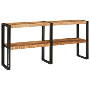 vidaXL Konsollbord med hylle Brun 160 x 33 x 75 cm Massiv mango tre