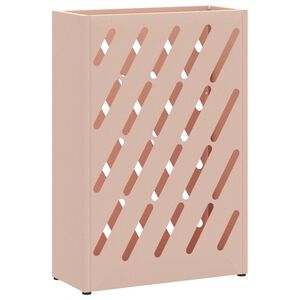 vidaXL Regn paraplystativ Rosa 28 x 12 x 41 cm St&aring;l